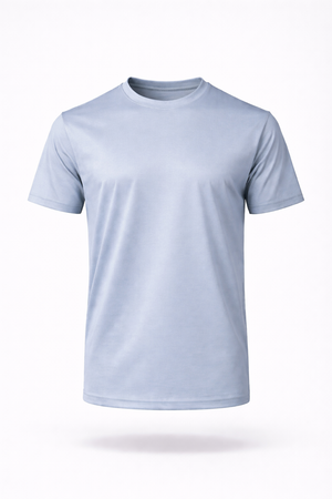 Glans T-Shirt Licht Blauw