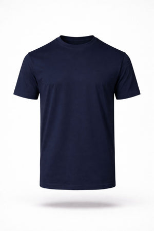 Glans T-Shirt Navy Blauw