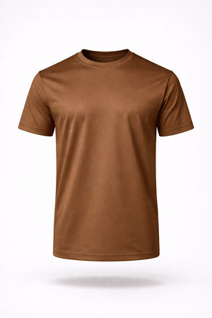 Glans T-Shirt Olijf Bruin