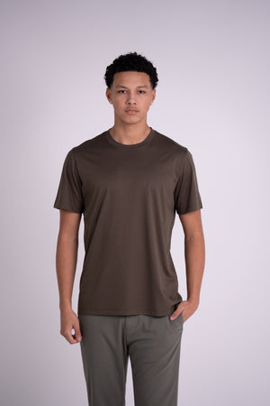 Glans T-Shirt Navy Groen